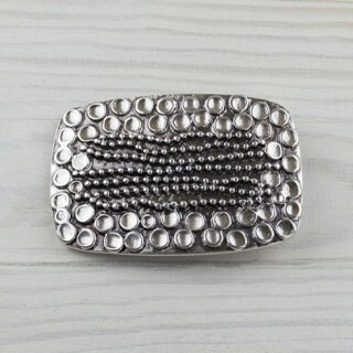 Burling Belt Buckle, Antique silver