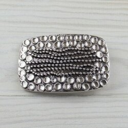 Burling Belt Buckle, Antique silver