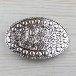 Flower tendrils Wiesn traditionalal costume Belt Buckle,...