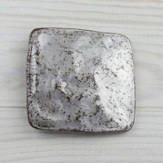 Destroyed Look Belt Buckle, Antique silver