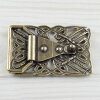 Celtic Look Belt Buckle, Heart knot, Antique brass