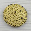 Burling Belt Buckle Bubbles Belt Buckles, waffle round, vintage yellow