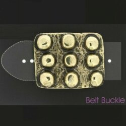 Burling Belt Buckle, Antique brass