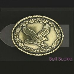 eagle Belt Buckle, Antique brass