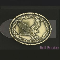 eagle Belt Buckle, Antique brass