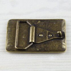 square window, Antique brass