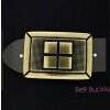 square window, Antique brass