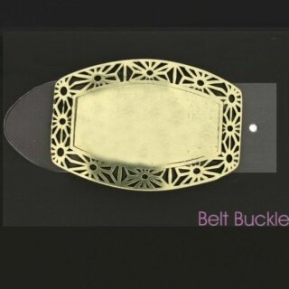 Celtic Look tendrils Belt Buckle, Antique brass