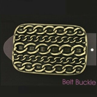 Chain Belt Buckle, Gothic, Antique brass