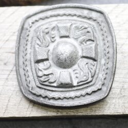 Kreuz Wappen Gürtelschnalle, vintage altsilber