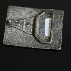 Gingko Leaf Belt Buckle, vintage Antique silver