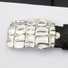 Croco Look Belt Buckle, Antique silver, 9*6 cm