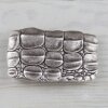 Croco Look Belt Buckle, Antique silver, 9*6 cm