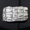 Croco Look Belt Buckle, Antique silver, 9*6 cm