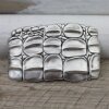 Croco Look Belt Buckle, Antique silver, 9*6 cm