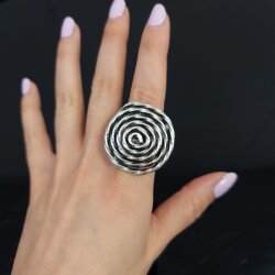 Spiral Ring, Stylish Silver Ring, Statement Boho Ring