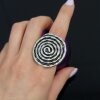 Spiral Ring, Stylish Silver Ring, Statement Boho Ring