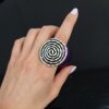 Spiral Ring, Stylish Silver Ring, Statement Boho Ring