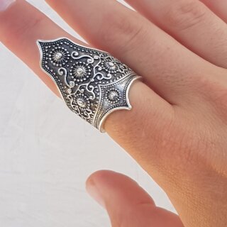 Vikings Ring, Knigin Ring Handgefertigter Kronenring sterling silber beschichtet