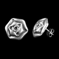Roses stud earrings, 1,5 cm
