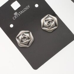 Roses stud earrings, 1,5 cm