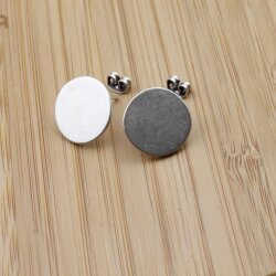 Circle, plain stud earrings ø 1,6 cm