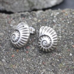 snail shell stud earrings