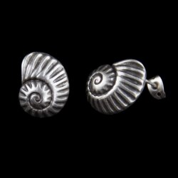 snail shell stud earrings