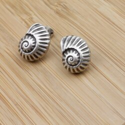 snail shell stud earrings