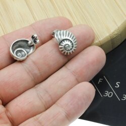 snail shell stud earrings