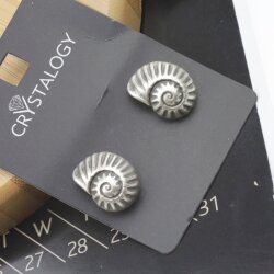 snail shell stud earrings