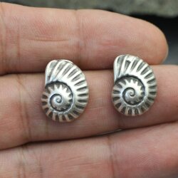 snail shell stud earrings