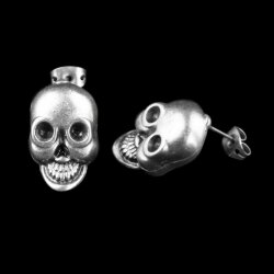 laughing Skull, Deaths head stud earrings