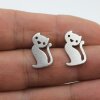 Cat Stud earrings, Minimalist earrings