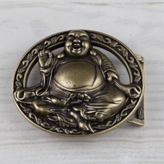 Buddha Belt Buckle, Antique brass  8,5x7,2 cm
