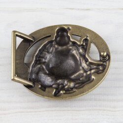 Buddha Belt Buckle, Antique brass  8,5x7,2 cm