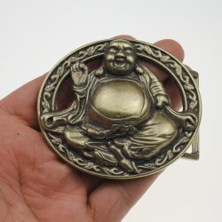 Buddha Belt Buckle, Antique brass  8,5x7,2 cm