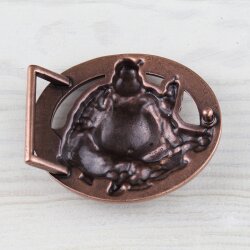 Buddha Belt Buckle, Antique copper  8,5x7,2 cm