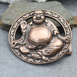 Buddha Gürtelschnalle, altkupfer, 8,5x7,2 cm