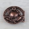 Buddha Belt Buckle, Antique copper  8,5x7,2 cm