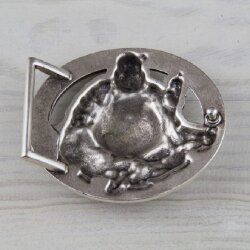 Buddha Gürtelschnalle, altsilber, 8,5x7,2 cm