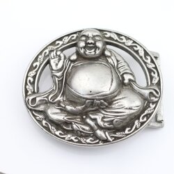 Belt Buckle  Buddha, Antique silver 8,5x7,2 cm