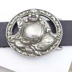 Belt Buckle  Buddha, Antique silver 8,5x7,2 cm