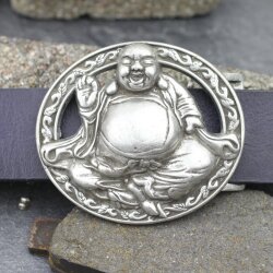 Buddha Gürtelschnalle, altsilber, 8,5x7,2 cm