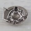 Belt Buckle  Buddha, Antique silver 8,5x7,2 cm