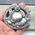 Belt Buckle  Buddha, Antique silver 8,5x7,2 cm