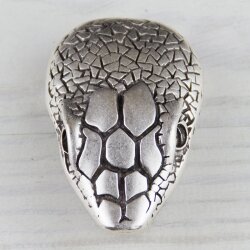 Snakehead, Antique silver, 7,5*5,0 cm