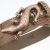 Belt Buckle Gecko, Antique copper, 12*6 cm