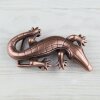 Belt Buckle Gecko, Antique copper, 12*6 cm