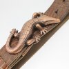 Belt Buckle Gecko, Antique copper, 12*6 cm